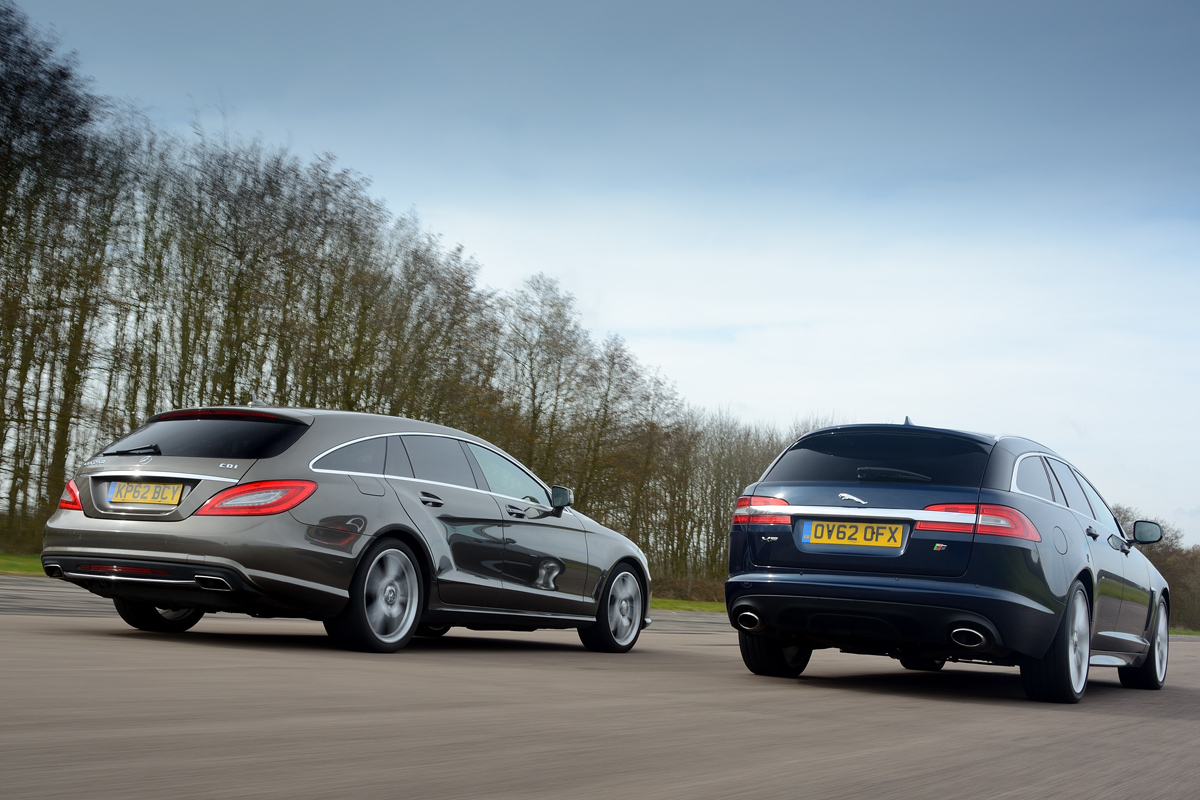 Mercedes CLS Shooting Brake vs Jaguar XF Sportbrake Auto Express