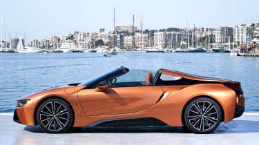 BMW i8 Roadster - roof down