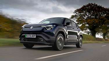 Suzuki e Vitara - front tracking, tree