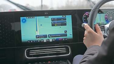 Winter range test - Mercedes infotainment