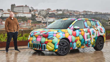 Ellis Hyde with the Skoda Epiq prototype