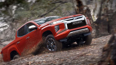 Mitsubishi L200 climbing hill