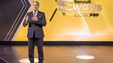 Luca de Meo at a Renault conference