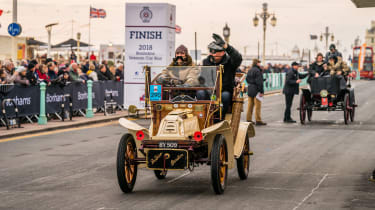 London to Brighton Veteran Car Run  -  finish