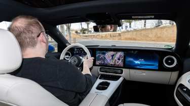 Auto Express news reporter Ellis Hyde driving the Mercedes CLA Shooting Brake