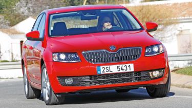 Skoda Octavia front cornering