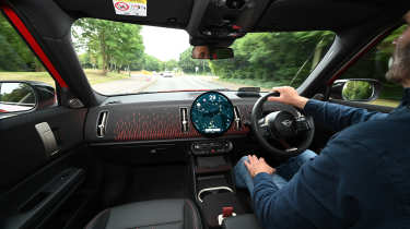 Auto Express creative director Darren Wilson driving the MINI Countryman JCW