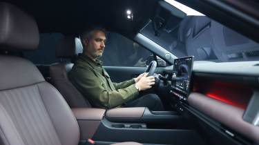 Richard Ingram sat in the Hyundai Tucson