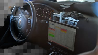 Porsche 911 interior spyshot 1