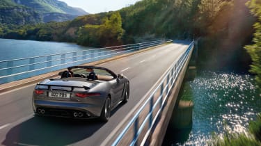 Jaguar F-Type SVR official convertible rear tracking