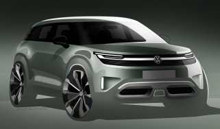 Volkswagen ID.2X teaser sketch - front 3/4