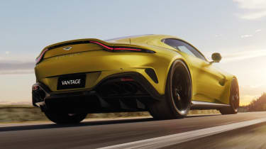 Aston Martin Vantage facelift - rear tracking
