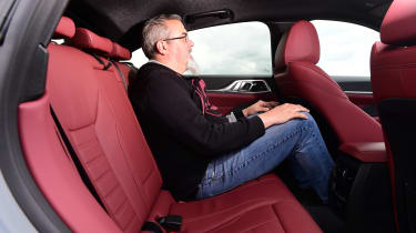 BMW i4 - rear seats with Auto Express senior test editor, Dean Gibson
