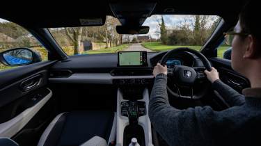 Tom Jervis driving the Honda Prelude