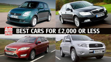 Best cars for £2,000 or less - header image