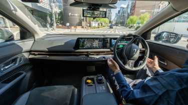 Nissan Pro Pilot self-driving car in Tokyo inside