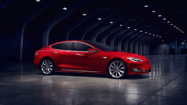 Tesla Model S 2016 facelift side