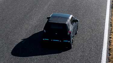 Smart #2 (camouflaged) - top-down rear action