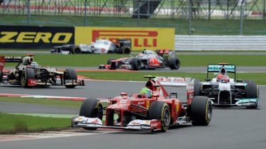Felipe Massa ahead of Michael Schumacher