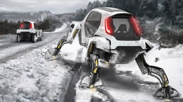 Hyundai Elevate walking car snow