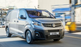 Vauxhall Vivaro van - front tracking 