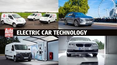 Electric car technology montage