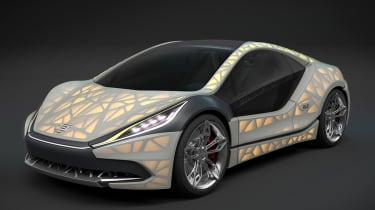 3D-printed, fabric-covered sports car set for Geneva 