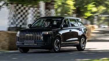 Jaecoo 5 at the 2025 Goodwood Festival of Speed - front cornering