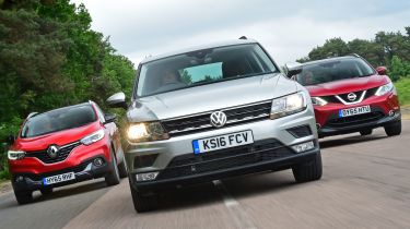 VW Tiguan vs Renault Kadjar vs Nissan Qashqai - header