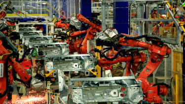 Peugeot&#039;s Sochaux factory production line