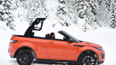 Range Rover Evoque Convertible review - roof closing
