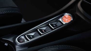 McLaren Artura Spider - drive, neutral, reverse buttons