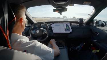 A glance in the side mirror can trigger a lane change
