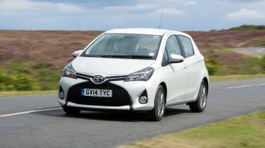 Small automatic cars for £11k - Toyota Yaris, front cornering