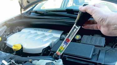 Winter car checklist - anti-freeze tester 