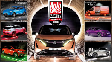 2022 Auto Express New Car Awards header image