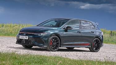 Volkswagen Golf GTI Edition 50 being driven in the UK - front static