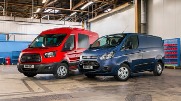 Ford Transit and Ford Transit Custom - side-by-side