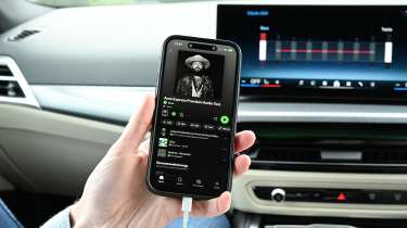 Smartphone connected to an infotainment system