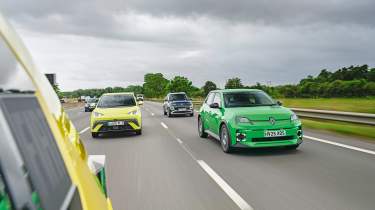 Renault 5, BYD Dolphin Surf and Hyundai Inster - front tracking