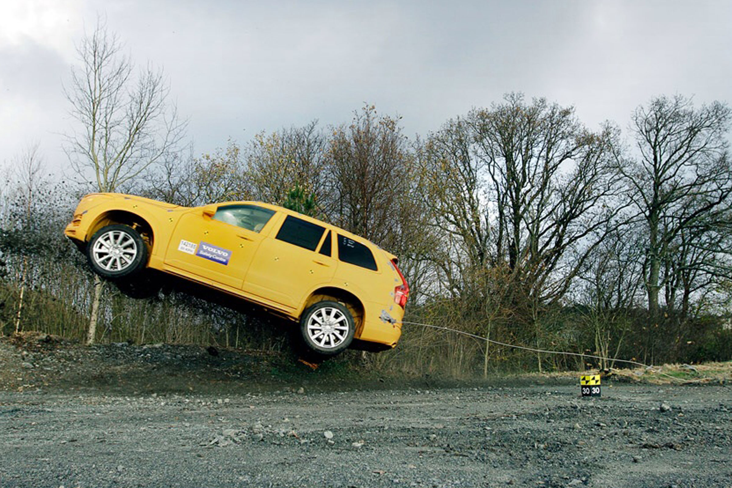 Watch Volvo crash the new XC90 SUV into a ditch Auto Express