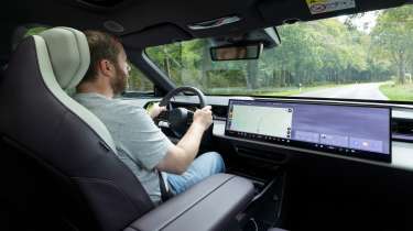 Dave Humphreys driving the Mazda CX-6e