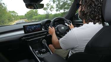 Jordan Katsianis driving the Alfa Romeo Tonale
