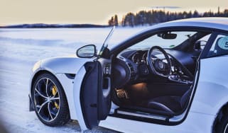 Best winter driving courses - F-Type snow interior
