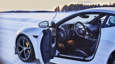 Best winter driving courses - F-Type snow interior