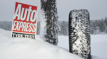 Auto Express winter tyre test - header image