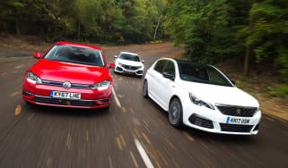 Peugeot 308 vs Volkswagen Golf vs Honda Civic - header