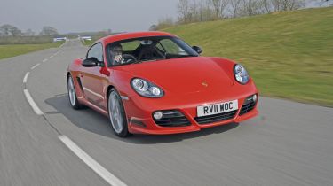 Porsche Cayman R front track