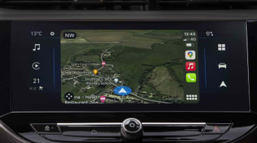Vauxhall Corsa 1.2 Turbo GS sat-nav on infotainment screen