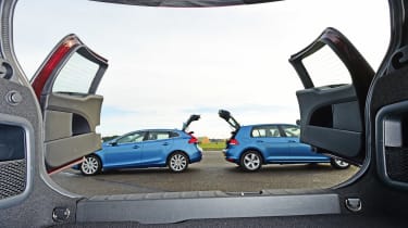 MINI Clubman vs VW Golf vs Volvo V60 - rear view